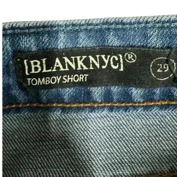 BLANK-NYC TOMBOY DISTRESSED BLUE DENIM CUT-OFFS SIZE 29 - Picture 5 of 9